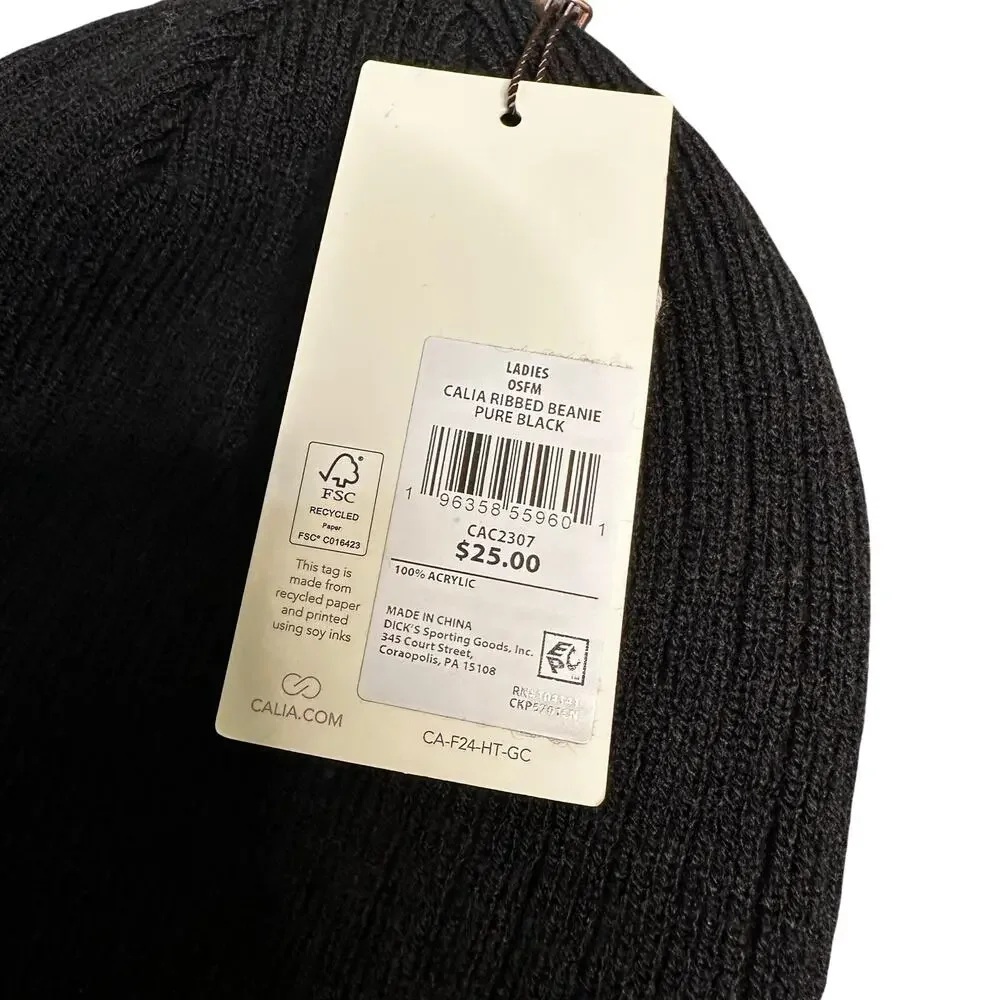 Calia NWT black beanie womens